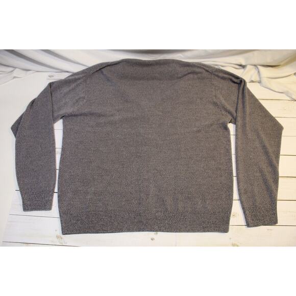 Dockers Men's XL Gray Button-up Grandpa Knit Sweater Cardigan V-neck Academia - Picture 6 of 11